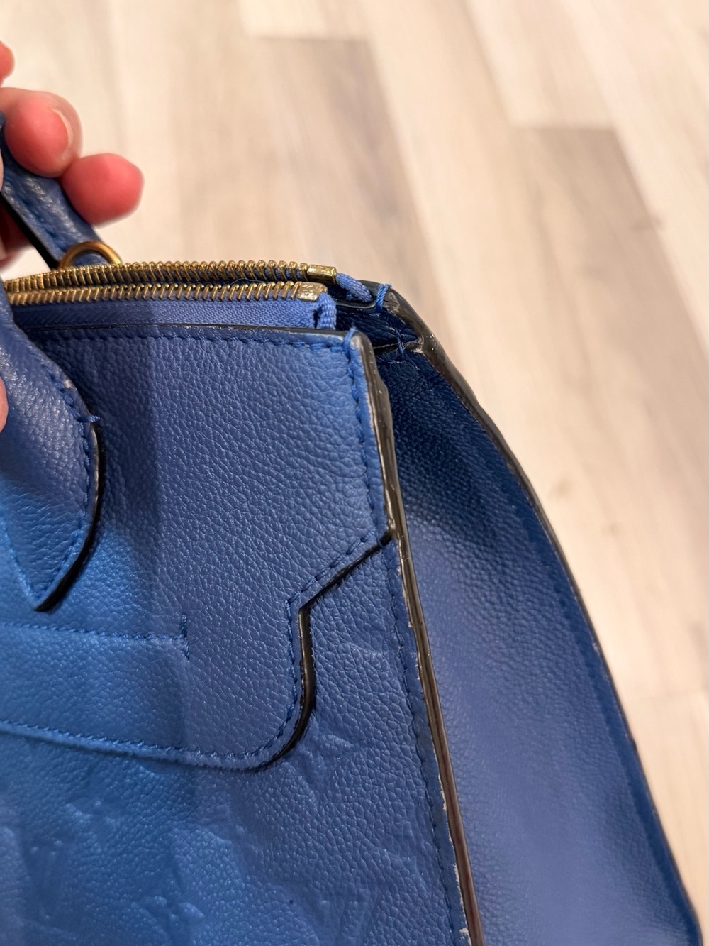 Louis Vuitton Pont Neuf Handbag Monogram Empreinte Leather MM satche Blue - Picture 7 of 13
